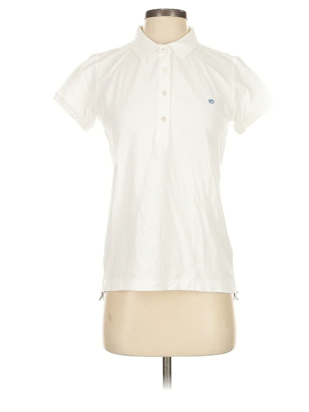 Southern Tide White Short-Sleeve Polo Top - Picture 1 of 6